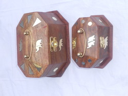 Manufacturers Exporters and Wholesale Suppliers of Wooden Octangle Box With Brass Inlay Bijnor Uttar Pradesh